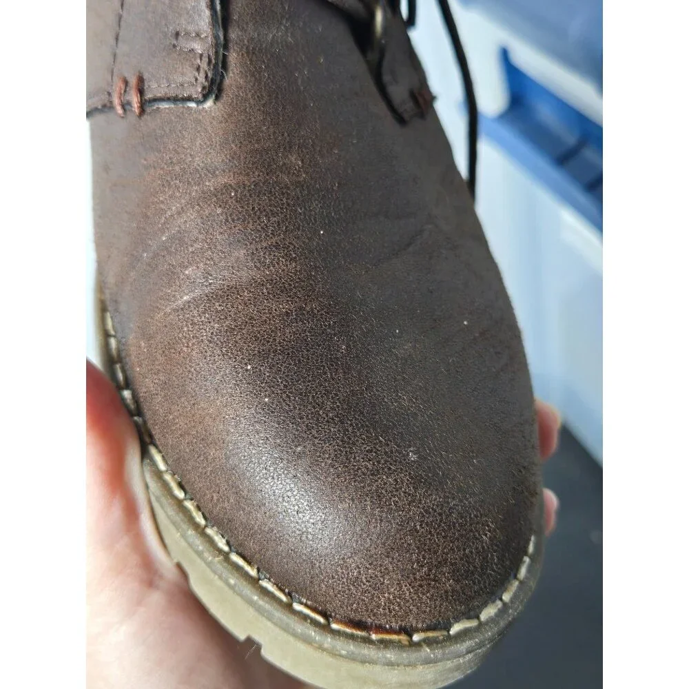Muk Luks Womens‎ Water Resistant Faux Leather Ankle Booties Size 7 Fall Winter